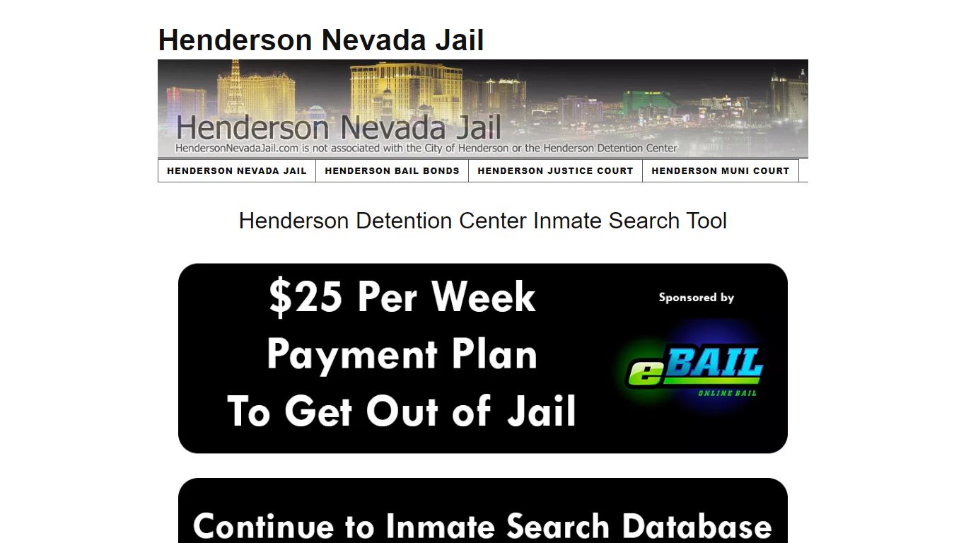 Henderson Detention Center Inmate Search Tool